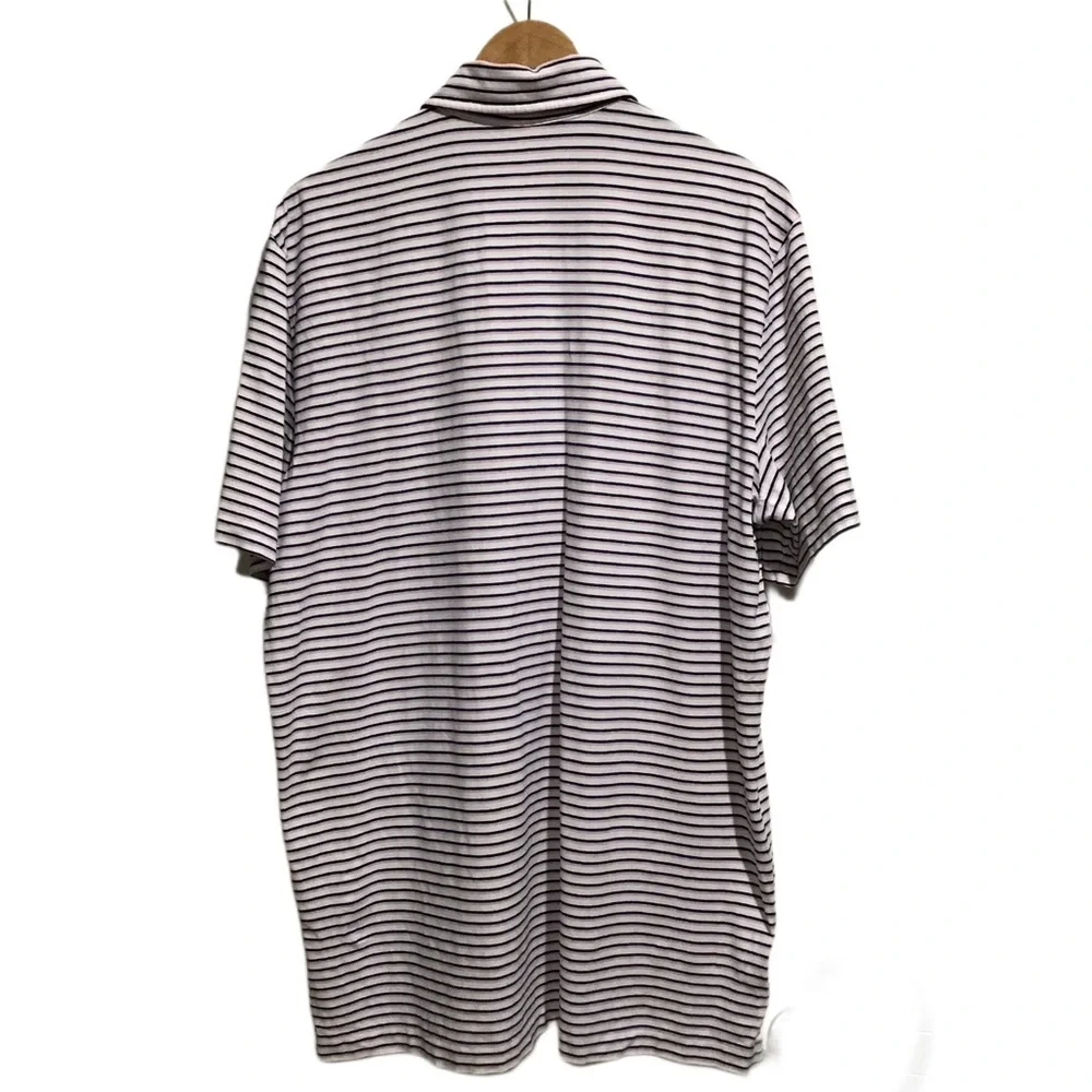 Ralph Lauren men’s Polo Golf shirt pink/blue‎ striped stretch lisle